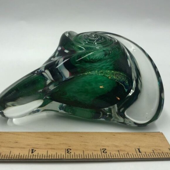 Glass Paperweight Unique Colorful Swirl 3 Point - Picture 11 of 15